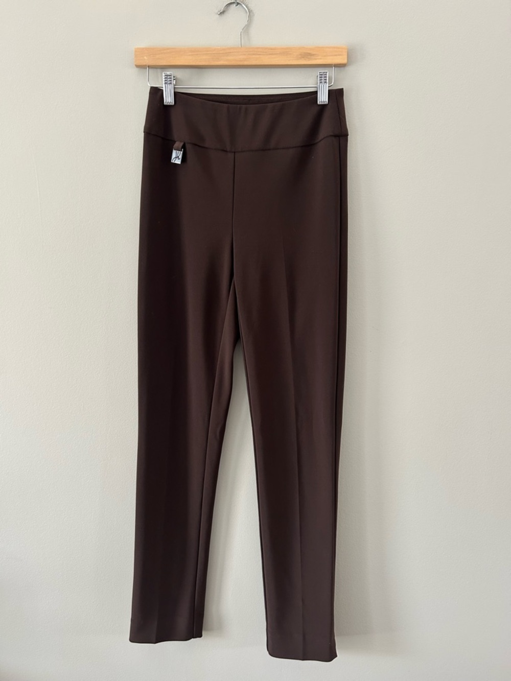 Joseph Ribkoff Mocha Brown Pull On Essentail Business Casual Tapered Leg Trouser - Picture 2 of 6